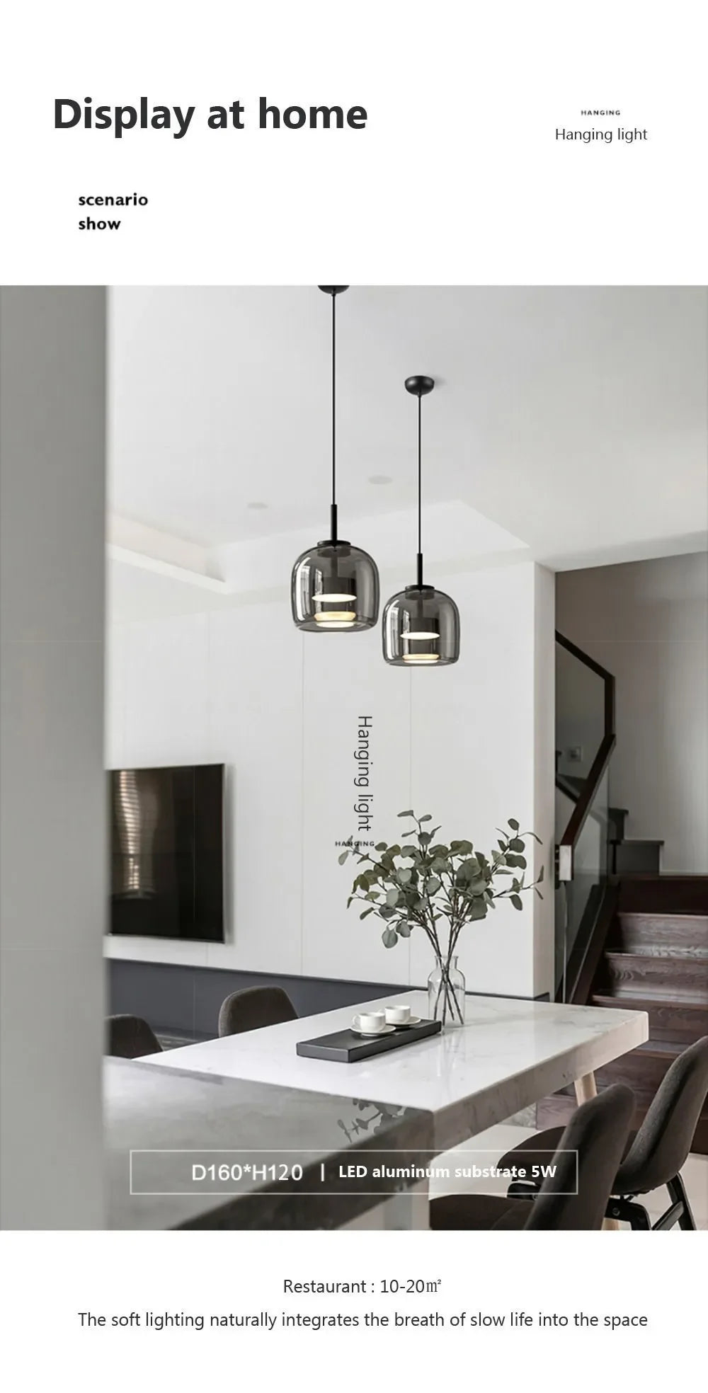 Modern Glass Pendant Light
