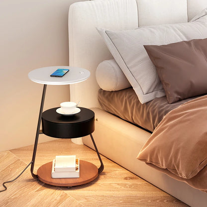 Bedside Table With Wireless Charger