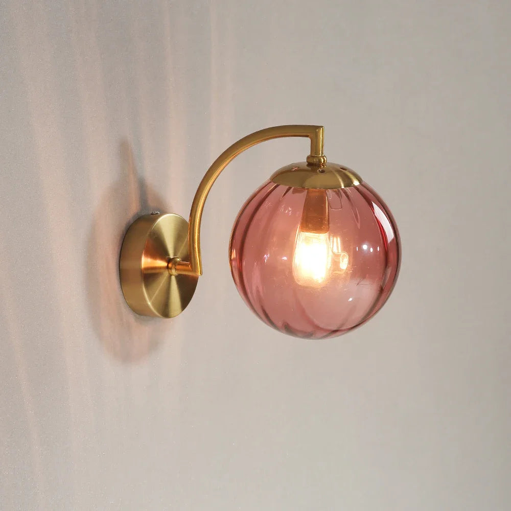 Color Glass Wall Light
