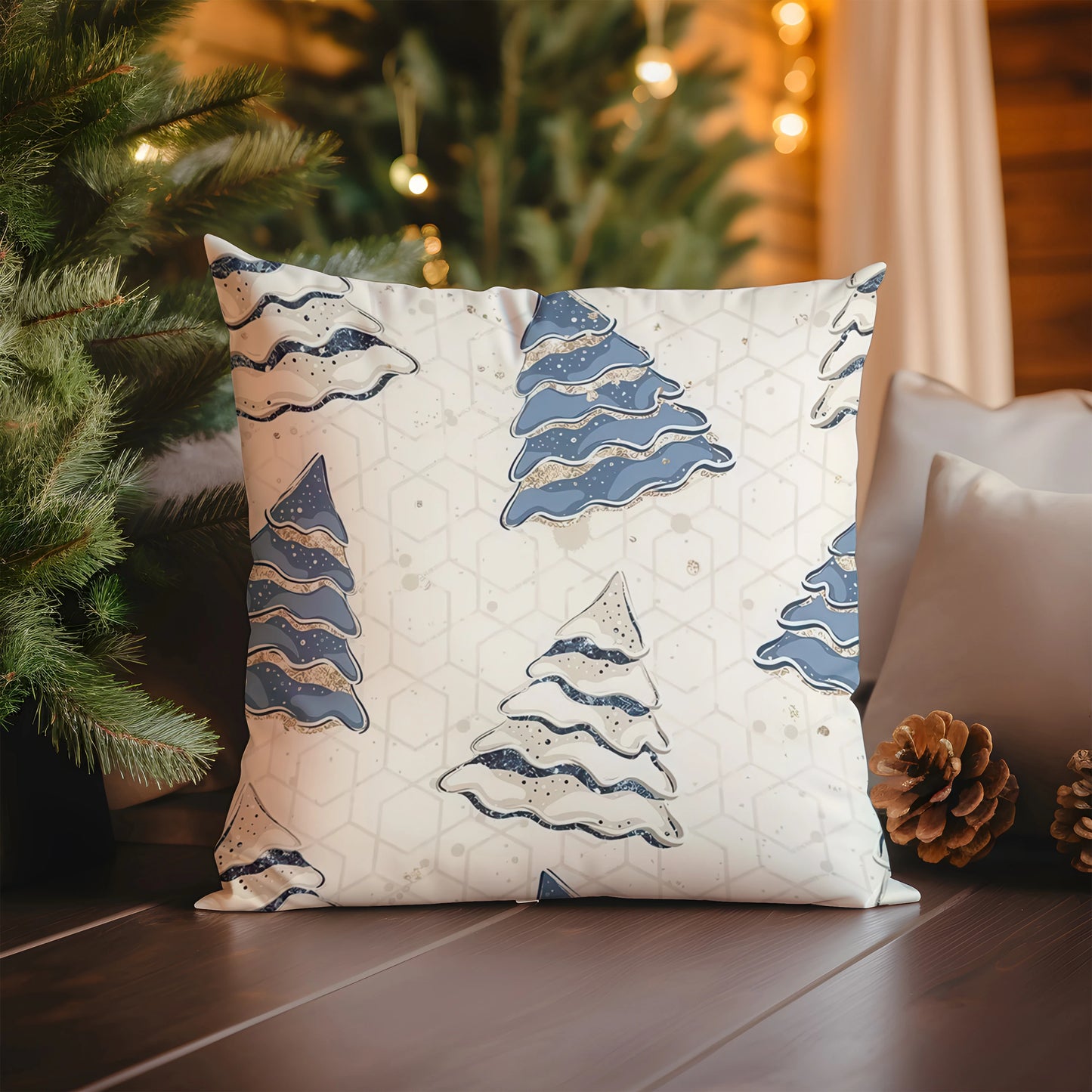 Merry Christmas Decorative Pattern Pillow Cover