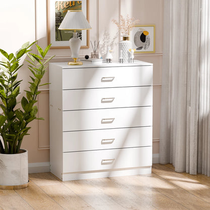 5 Drawer Wood Cabinet Dresser