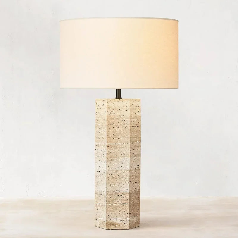 Post-modern Travertine Table Lamp
