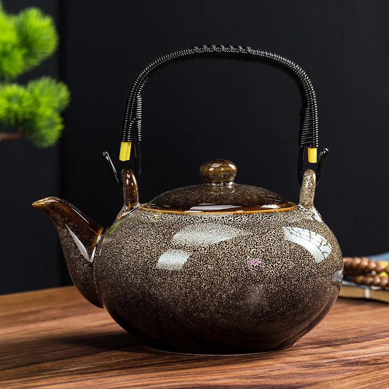 Tianmu Glazed Kiln Chinese Ceramic Teapot