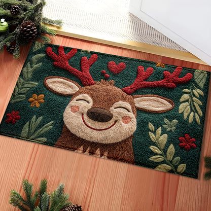 Christmas Deer Microfiber Bath Mat
