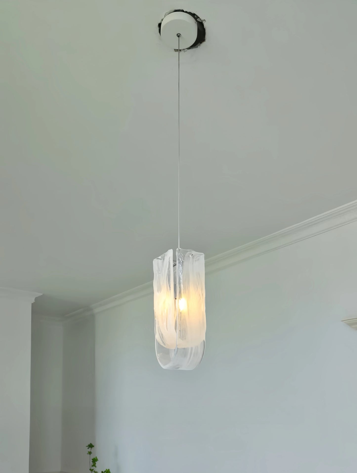 Modern Glass Hanging Art Chandelier