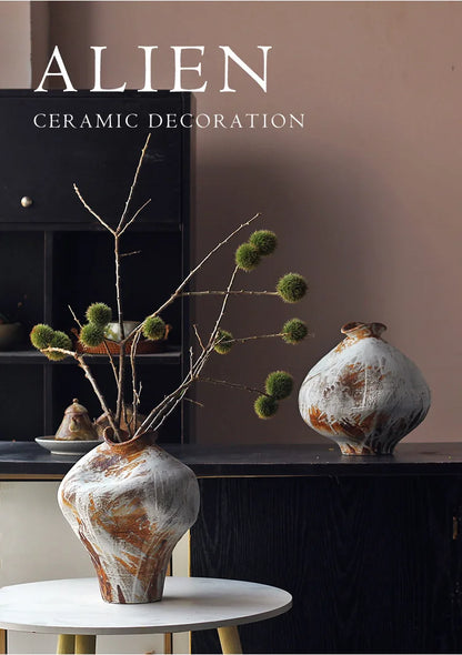 Vintage Wabi-Sabi Style Pot