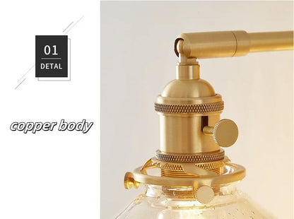 Clear Glass LED Wall Light