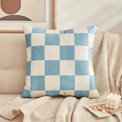 Fashion Checkerboard Plaid Cushion Cover