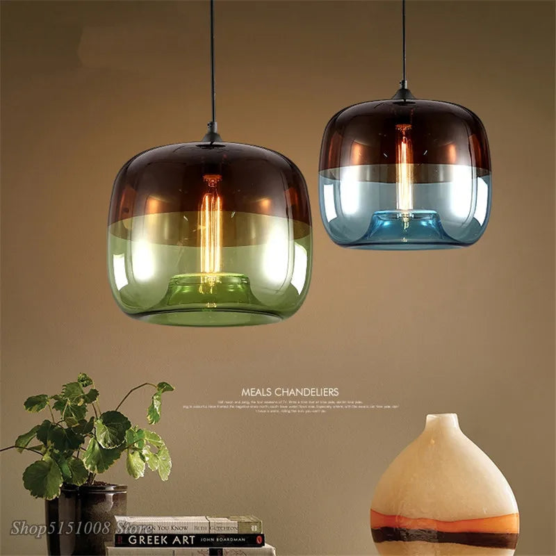 Apple Style Glass Pendant Light