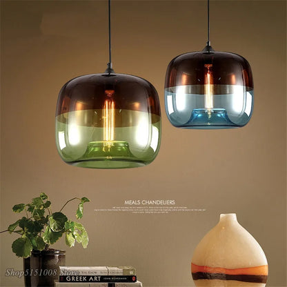 Apple Style Glass Pendant Light