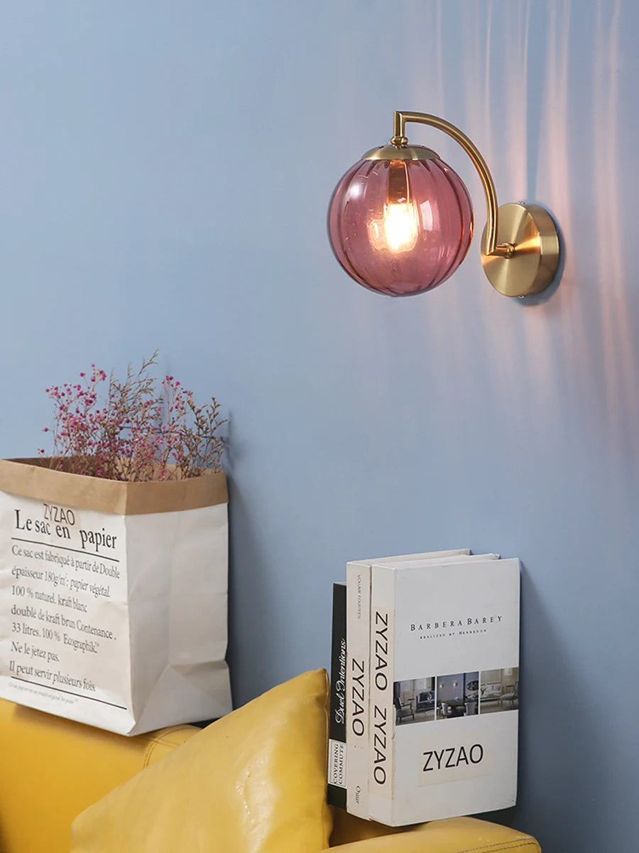 Color Glass Wall Light