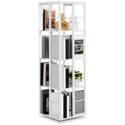 Rotating 4-Storey Square Bookshelf