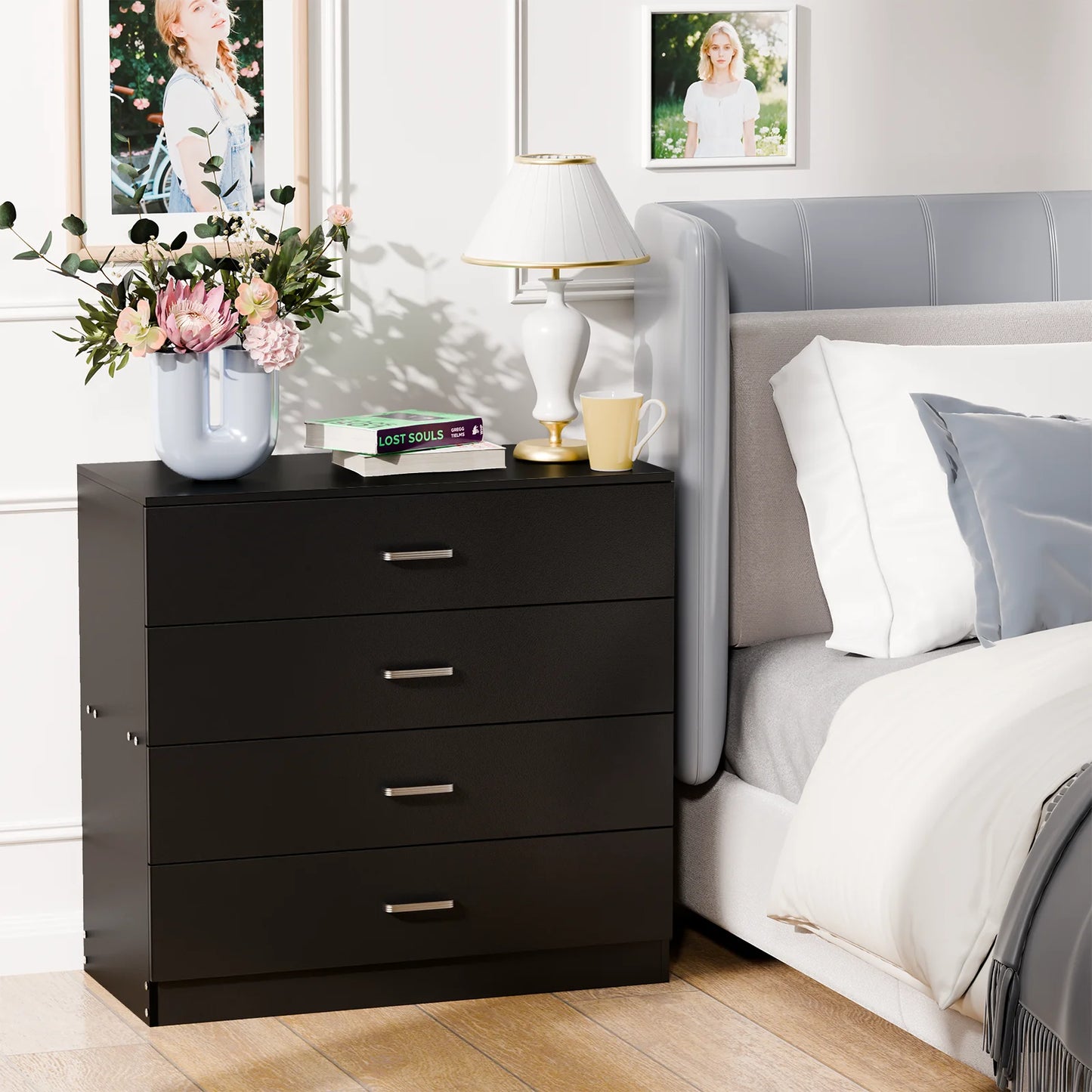 5 Drawer Wood Cabinet Dresser