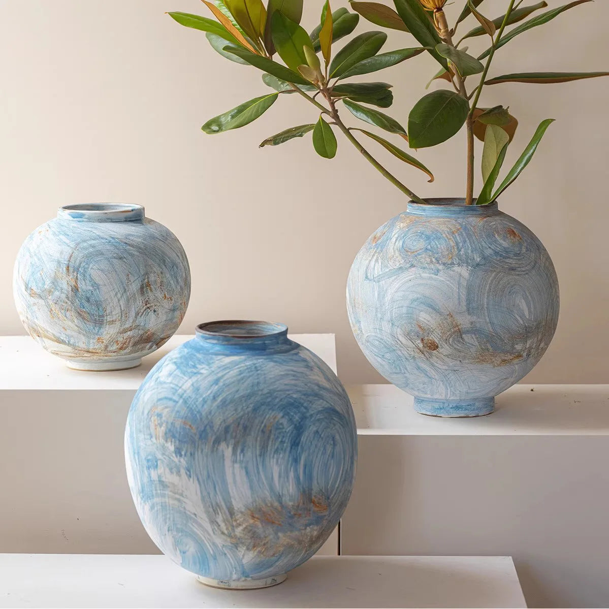 Wind Blue Wabi-Sabi Vase