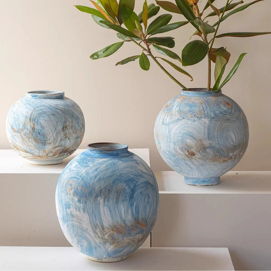 Wind Blue Wabi-Sabi Vase