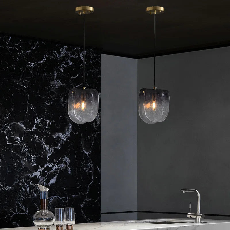 Modern Glass Hanging Art Chandelier