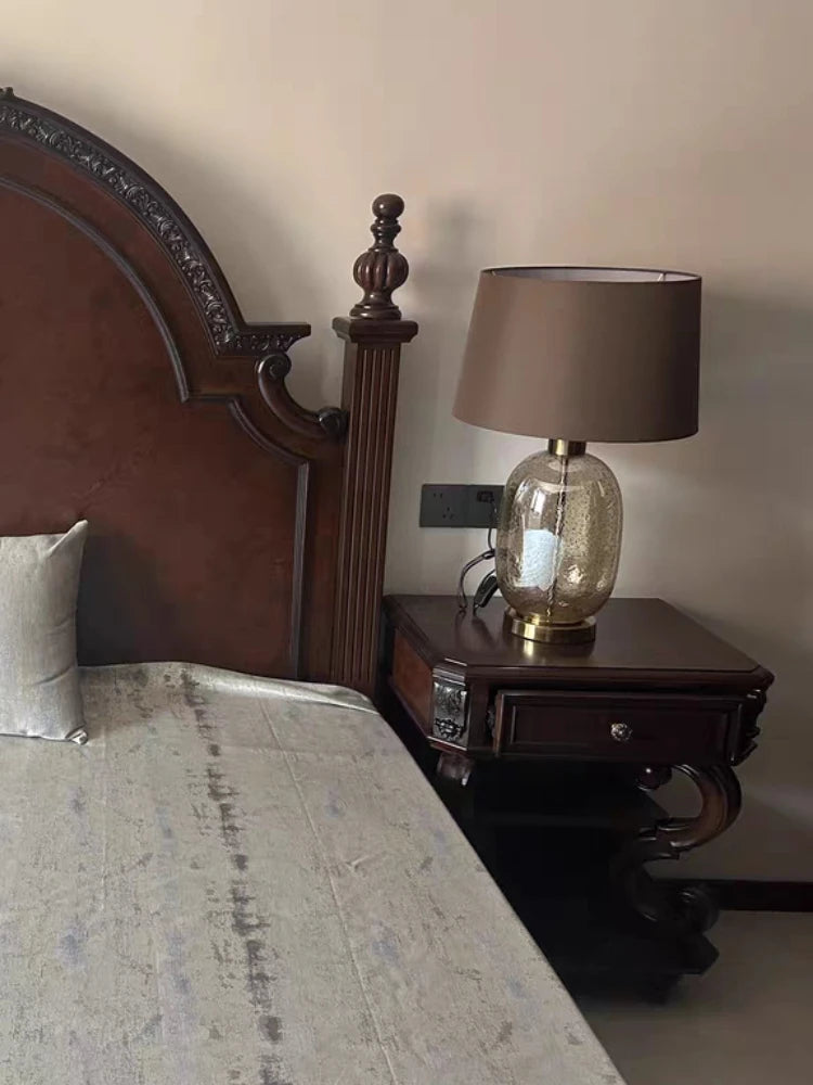 SANDYHA Blue Glass Desk Lamp