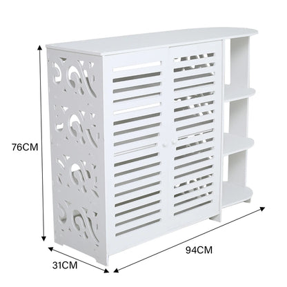 Double Door Shoe Cabinet 4-Layer