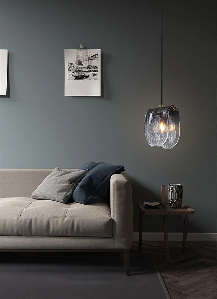 Modern Glass Hanging Art Chandelier