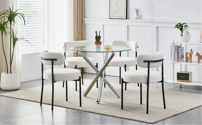 BonChoice 5 Piece Round Dining Room Table Set