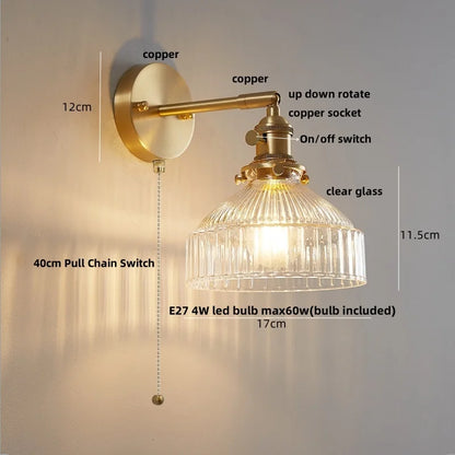 Clear Glass LED Wall Light