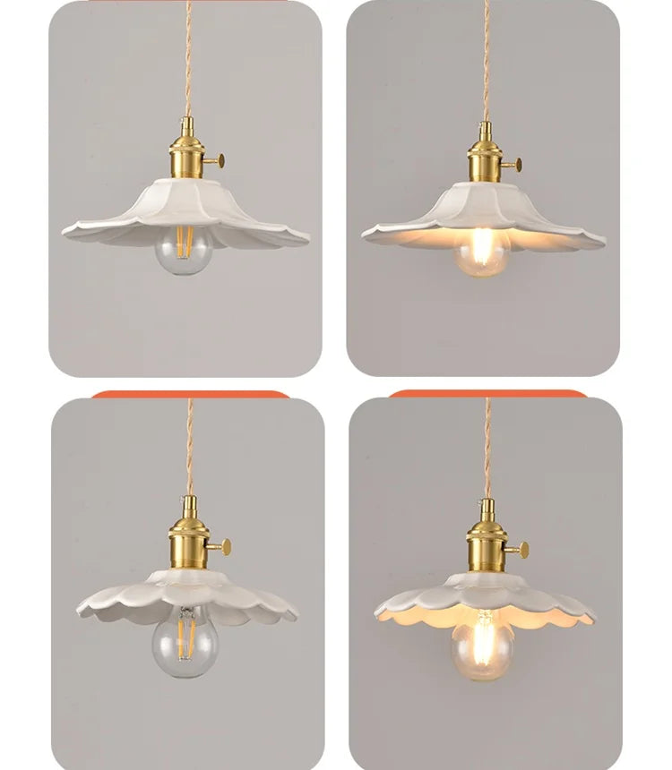 White Ceramic Pendant Light