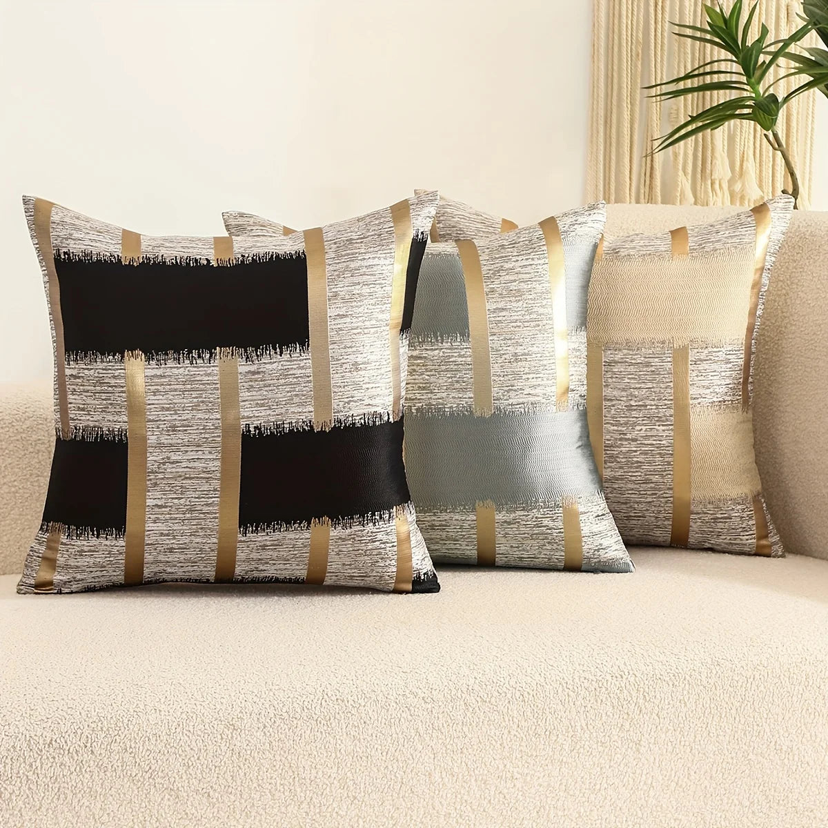 Gold Silk Pillow Cover