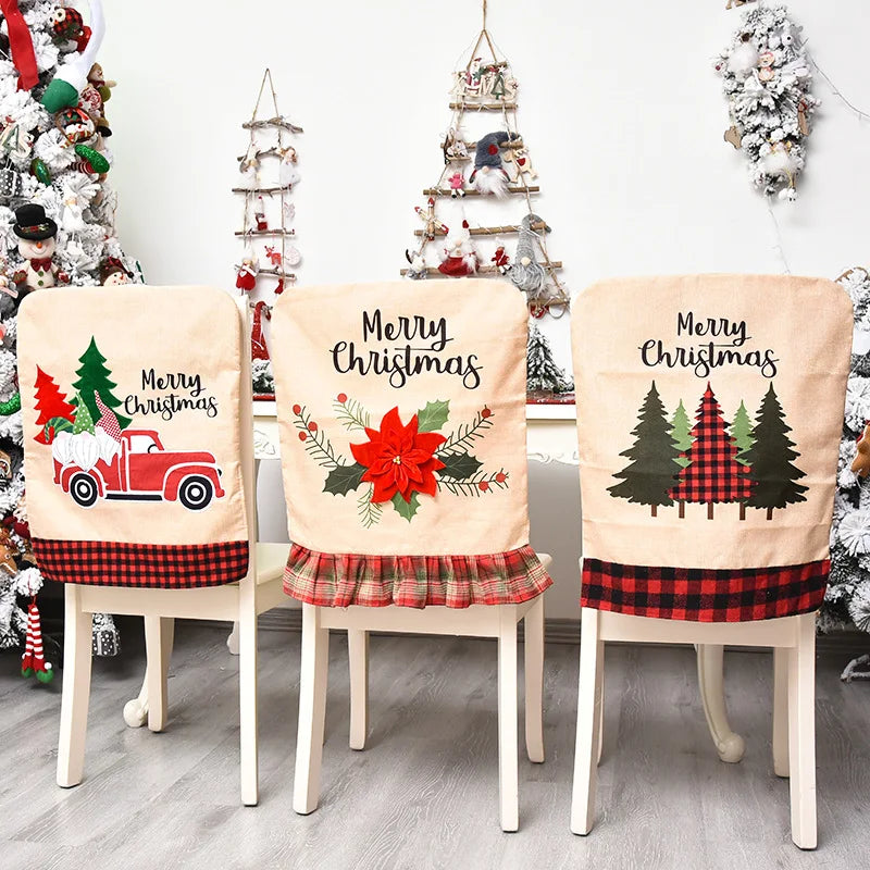 Christmas Embroidered Chair Cover