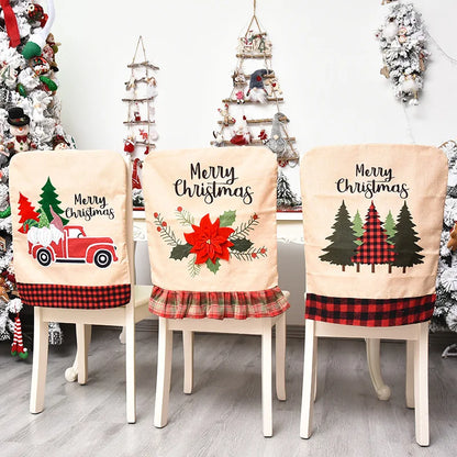 Christmas Embroidered Chair Cover