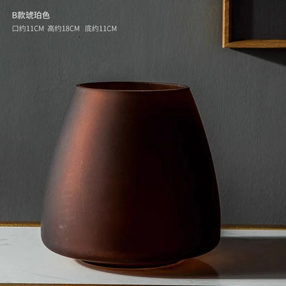 Light Luxury Frosted Glass Vase