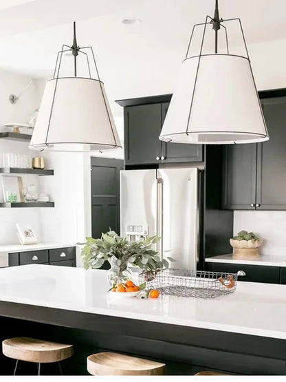 Vintage Cloth Pendant Light