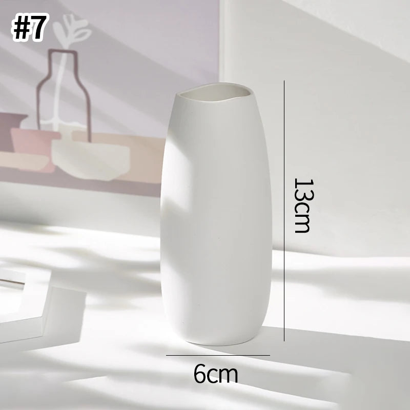 White Vase Mini Flower Pot