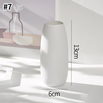 White Vase Mini Flower Pot