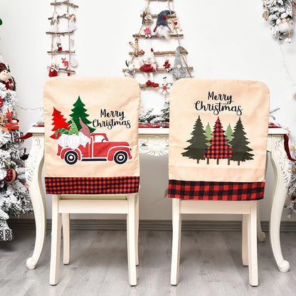 Christmas Embroidered Chair Cover