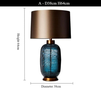 SANDYHA Blue Glass Desk Lamp