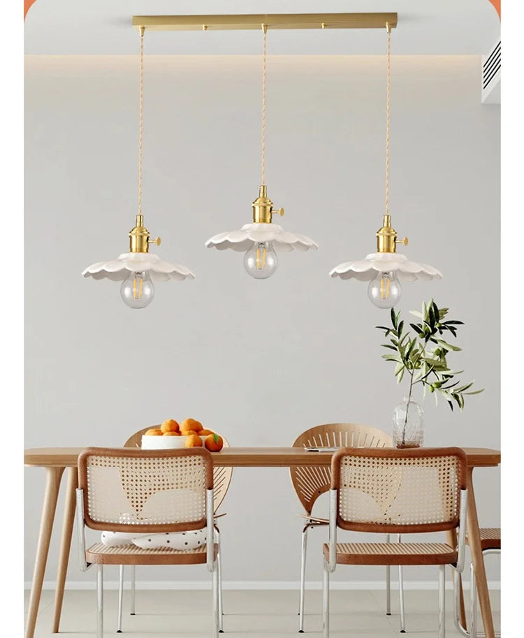 White Ceramic Pendant Light