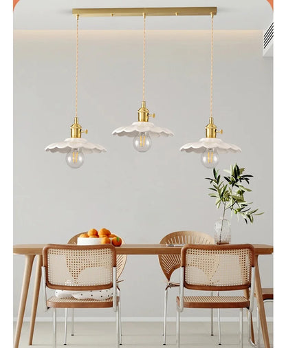 White Ceramic Pendant Light