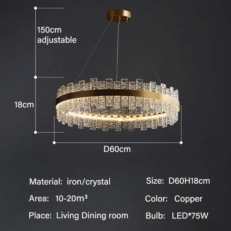 Luxury Crystal Pendant Light