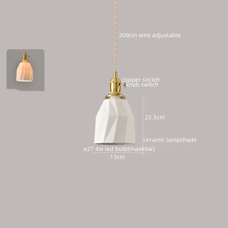 White Ceramic Pendant Light