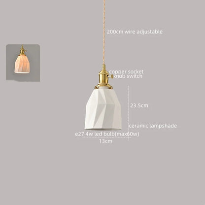 White Ceramic Pendant Light