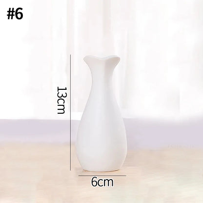 White Vase Mini Flower Pot
