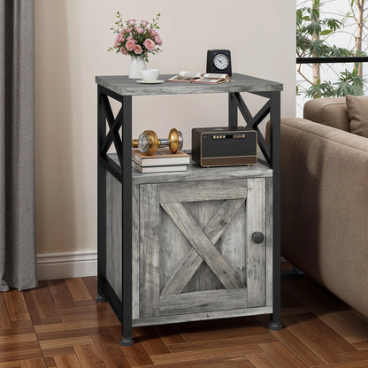 Grey X Shape Side Table