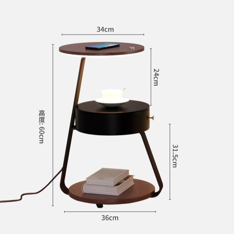 Bedside Table With Wireless Charger