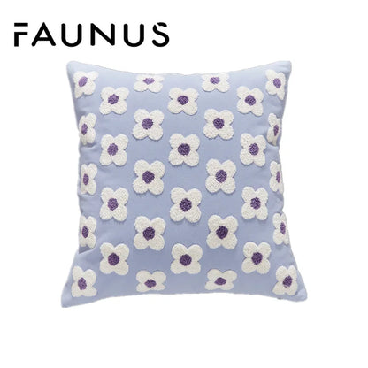 Daisy Embroidery Throw Pillow Covers