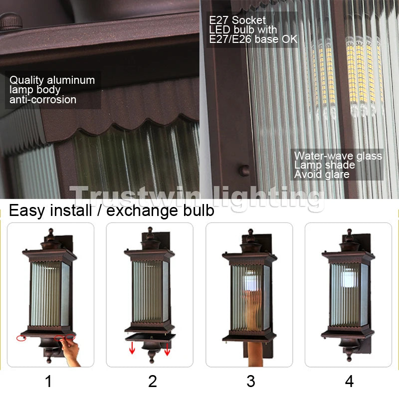 European Style Outdoor Wall Lamp