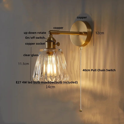 Clear Glass LED Wall Light