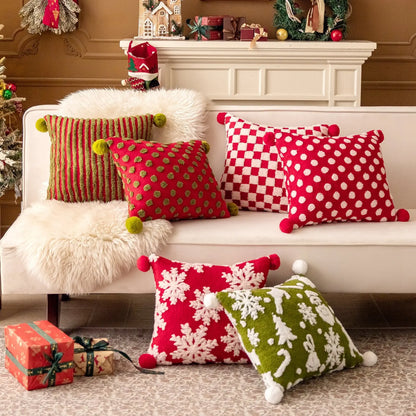 New Jacquard Christmas Sofa Pillowcase