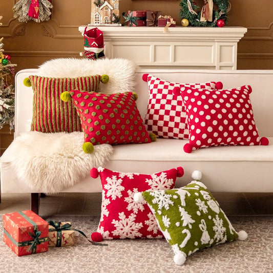 New Jacquard Christmas Sofa Pillowcase