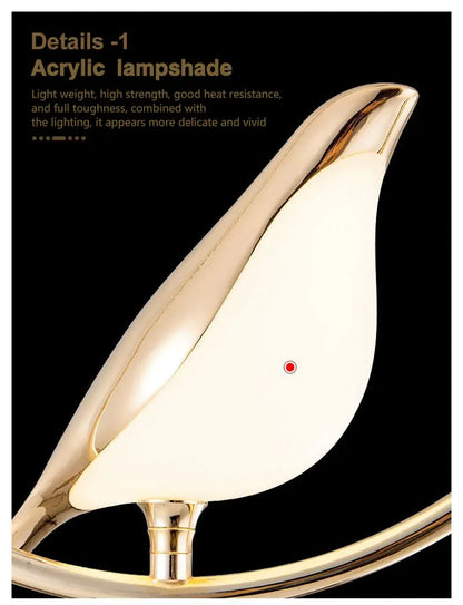 Magpie Bird LED Pendant Light
