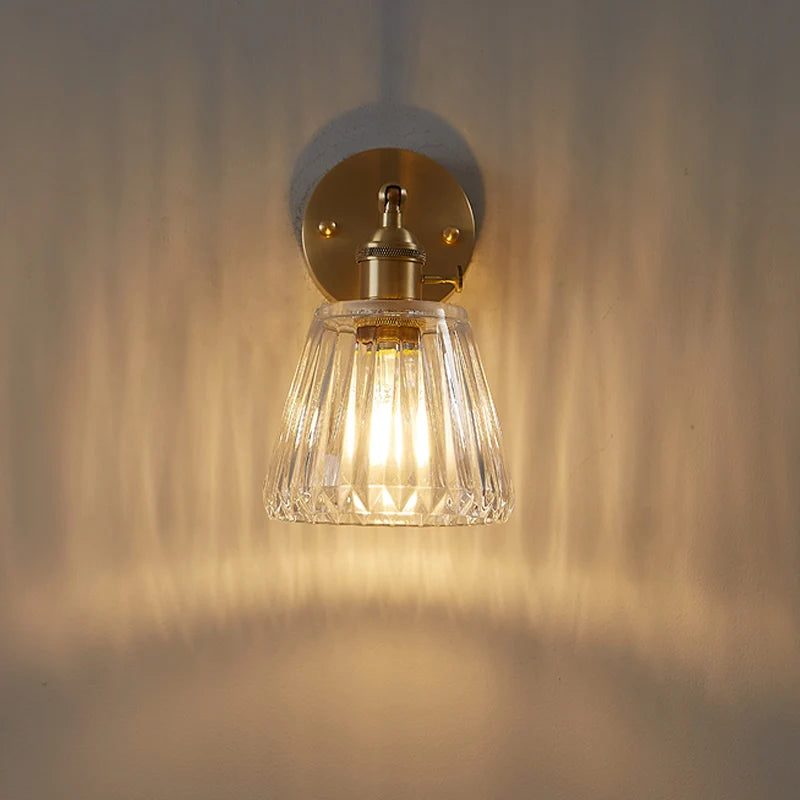 Luxury Brass/Glass Wall Lamp